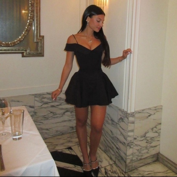 House of CB‎ S D-DD Tall Elida’ black off shoulder mini dress NWOT - Picture 15 of 15